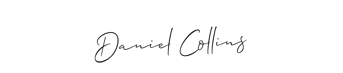 Use a signature maker to create a handwritten signature online. With this signature software, you can design (Allison_Script) your own signature for name Daniel Collins. Daniel Collins signature style 2 images and pictures png