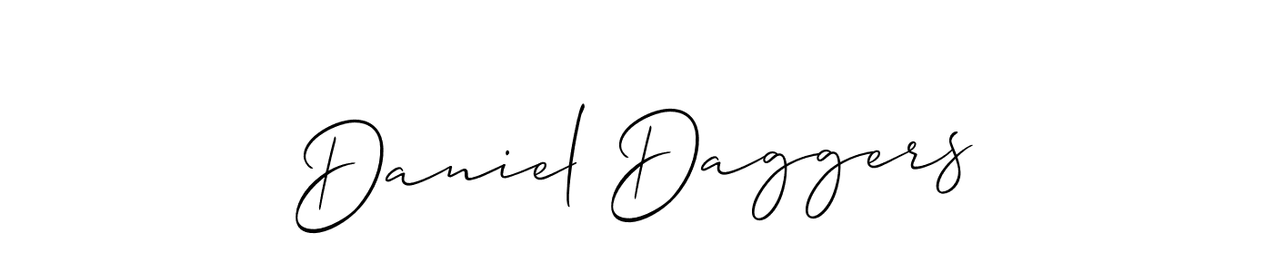 How to make Daniel Daggers name signature. Use Allison_Script style for creating short signs online. This is the latest handwritten sign. Daniel Daggers signature style 2 images and pictures png