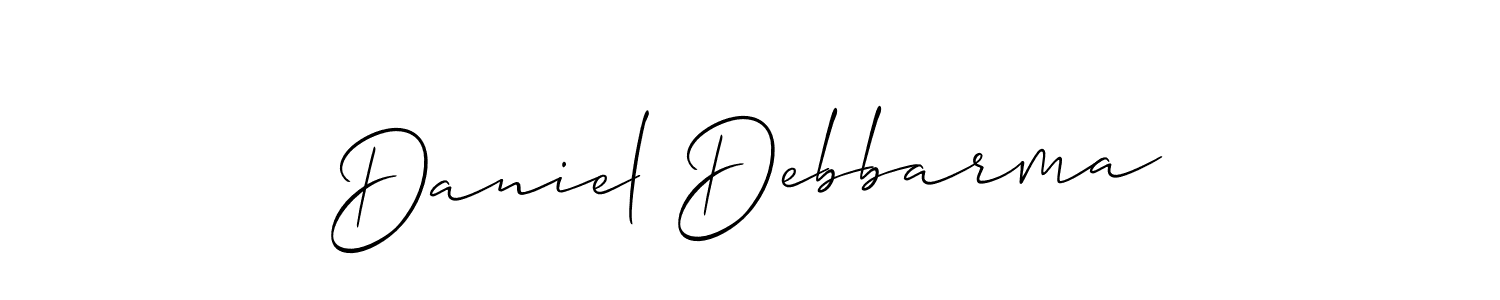 Create a beautiful signature design for name Daniel Debbarma. With this signature (Allison_Script) fonts, you can make a handwritten signature for free. Daniel Debbarma signature style 2 images and pictures png