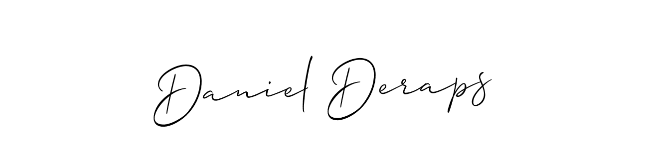 if you are searching for the best signature style for your name Daniel Deraps. so please give up your signature search. here we have designed multiple signature styles  using Allison_Script. Daniel Deraps signature style 2 images and pictures png