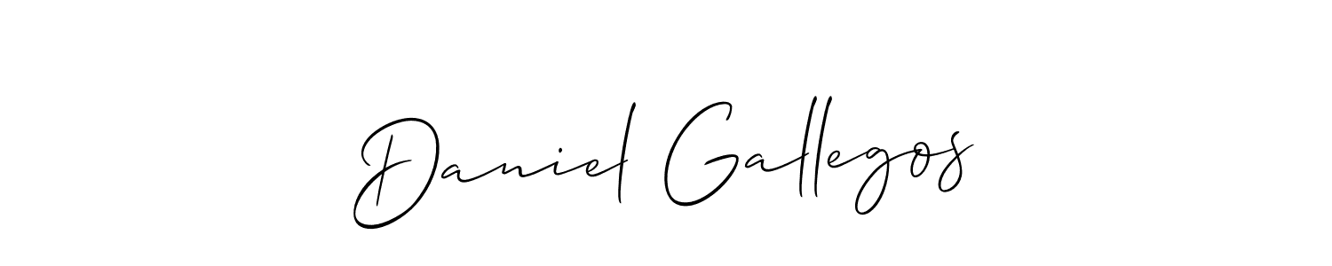 This is the best signature style for the Daniel Gallegos name. Also you like these signature font (Allison_Script). Mix name signature. Daniel Gallegos signature style 2 images and pictures png