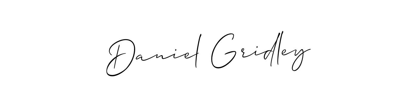 It looks lik you need a new signature style for name Daniel Gridley. Design unique handwritten (Allison_Script) signature with our free signature maker in just a few clicks. Daniel Gridley signature style 2 images and pictures png