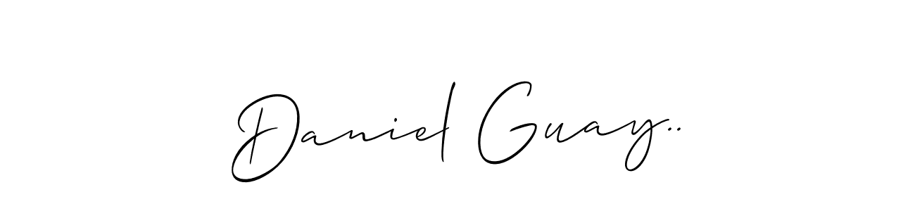 Design your own signature with our free online signature maker. With this signature software, you can create a handwritten (Allison_Script) signature for name Daniel Guay... Daniel Guay.. signature style 2 images and pictures png