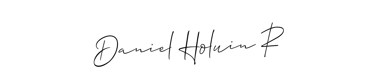 This is the best signature style for the Daniel Holuin R name. Also you like these signature font (Allison_Script). Mix name signature. Daniel Holuin R signature style 2 images and pictures png