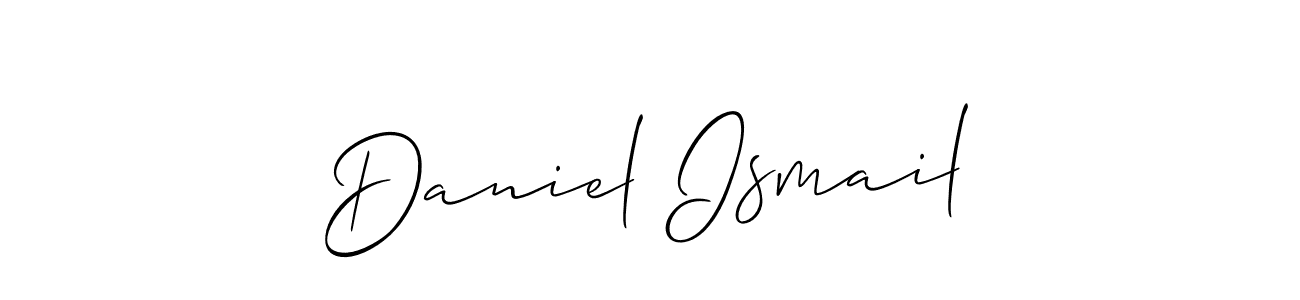 This is the best signature style for the Daniel Ismail name. Also you like these signature font (Allison_Script). Mix name signature. Daniel Ismail signature style 2 images and pictures png