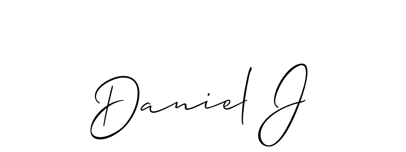 You should practise on your own different ways (Allison_Script) to write your name (Daniel J) in signature. don't let someone else do it for you. Daniel J signature style 2 images and pictures png