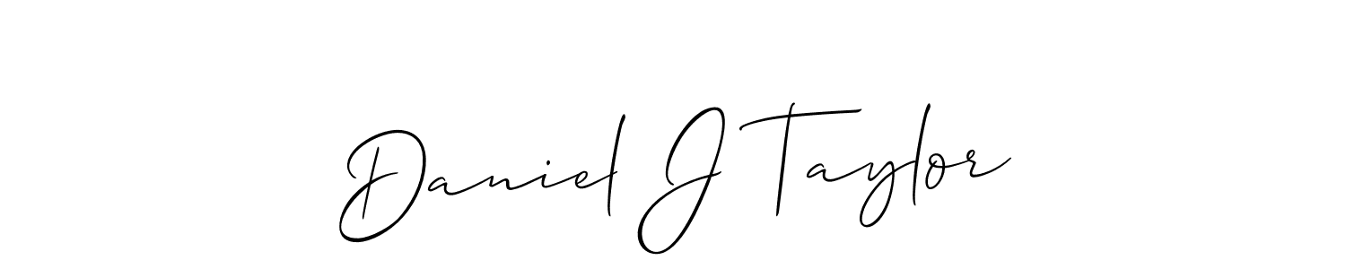 Daniel J Taylor stylish signature style. Best Handwritten Sign (Allison_Script) for my name. Handwritten Signature Collection Ideas for my name Daniel J Taylor. Daniel J Taylor signature style 2 images and pictures png
