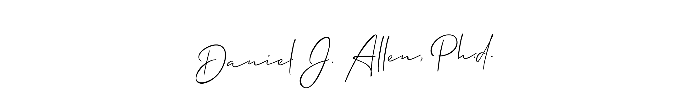 How to make Daniel J. Allen, Ph.d. name signature. Use Allison_Script style for creating short signs online. This is the latest handwritten sign. Daniel J. Allen, Ph.d. signature style 2 images and pictures png