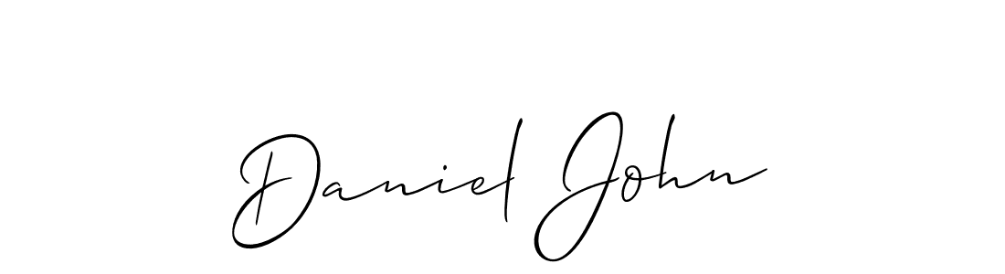 Daniel John stylish signature style. Best Handwritten Sign (Allison_Script) for my name. Handwritten Signature Collection Ideas for my name Daniel John. Daniel John signature style 2 images and pictures png