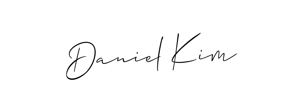 Daniel Kim stylish signature style. Best Handwritten Sign (Allison_Script) for my name. Handwritten Signature Collection Ideas for my name Daniel Kim. Daniel Kim signature style 2 images and pictures png