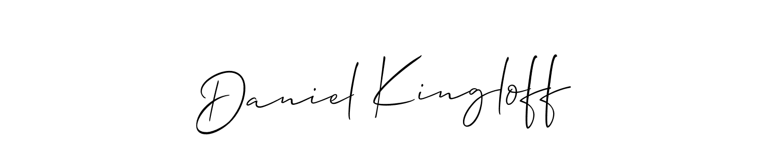 How to Draw Daniel Kingloff signature style? Allison_Script is a latest design signature styles for name Daniel Kingloff. Daniel Kingloff signature style 2 images and pictures png