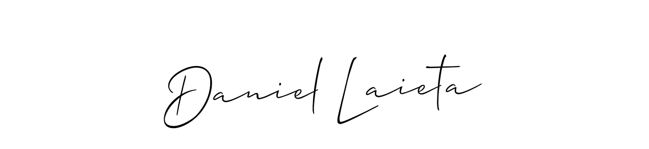 Make a beautiful signature design for name Daniel Laieta. With this signature (Allison_Script) style, you can create a handwritten signature for free. Daniel Laieta signature style 2 images and pictures png