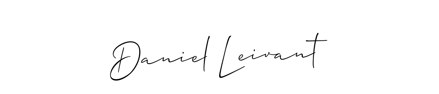 You should practise on your own different ways (Allison_Script) to write your name (Daniel Leivant) in signature. don't let someone else do it for you. Daniel Leivant signature style 2 images and pictures png