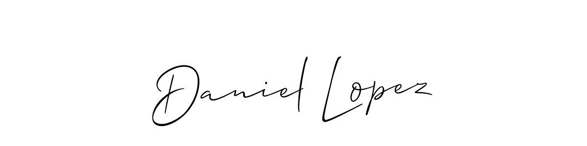 Daniel Lopez stylish signature style. Best Handwritten Sign (Allison_Script) for my name. Handwritten Signature Collection Ideas for my name Daniel Lopez. Daniel Lopez signature style 2 images and pictures png