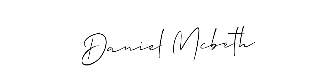 How to make Daniel Mcbeth name signature. Use Allison_Script style for creating short signs online. This is the latest handwritten sign. Daniel Mcbeth signature style 2 images and pictures png