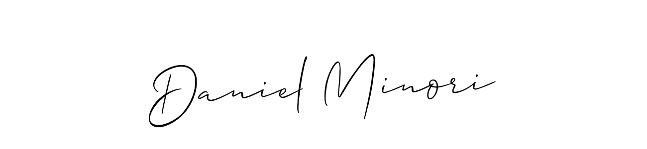 Daniel Minori stylish signature style. Best Handwritten Sign (Allison_Script) for my name. Handwritten Signature Collection Ideas for my name Daniel Minori. Daniel Minori signature style 2 images and pictures png