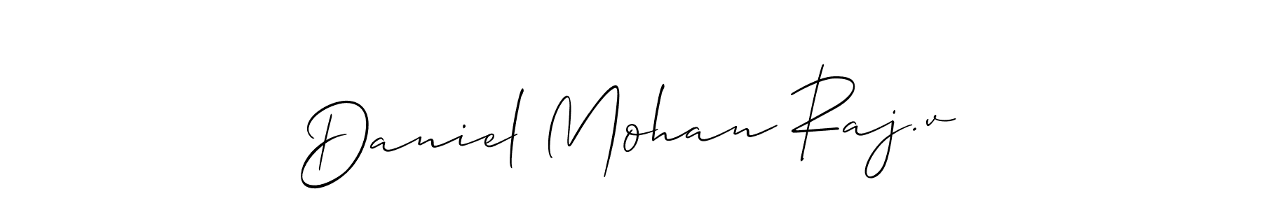 How to make Daniel Mohan Raj.v signature? Allison_Script is a professional autograph style. Create handwritten signature for Daniel Mohan Raj.v name. Daniel Mohan Raj.v signature style 2 images and pictures png