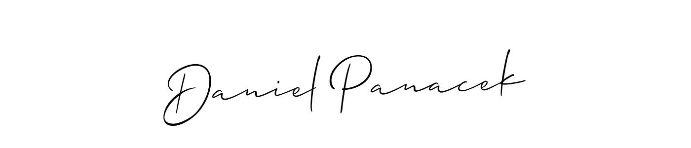 Make a beautiful signature design for name Daniel Panacek. With this signature (Allison_Script) style, you can create a handwritten signature for free. Daniel Panacek signature style 2 images and pictures png