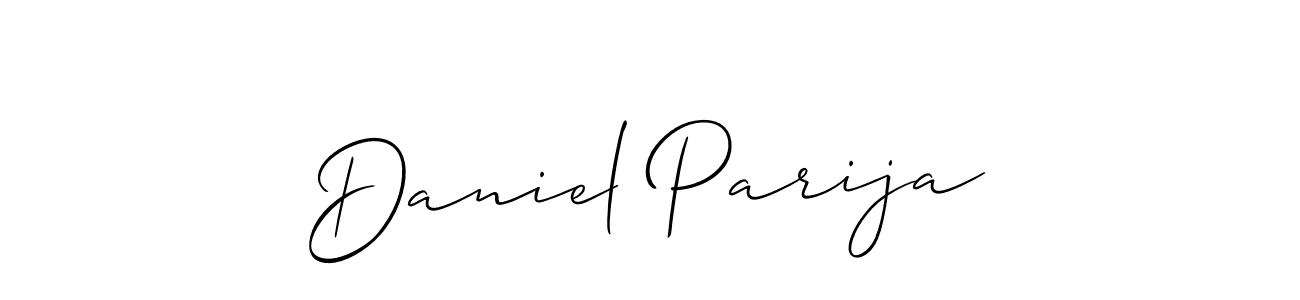 It looks lik you need a new signature style for name Daniel Parija. Design unique handwritten (Allison_Script) signature with our free signature maker in just a few clicks. Daniel Parija signature style 2 images and pictures png