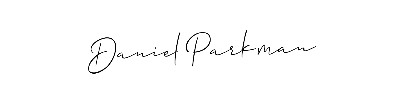 Daniel Parkman stylish signature style. Best Handwritten Sign (Allison_Script) for my name. Handwritten Signature Collection Ideas for my name Daniel Parkman. Daniel Parkman signature style 2 images and pictures png