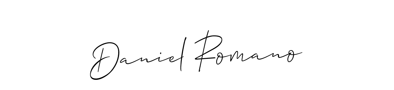 It looks lik you need a new signature style for name Daniel Romano. Design unique handwritten (Allison_Script) signature with our free signature maker in just a few clicks. Daniel Romano signature style 2 images and pictures png