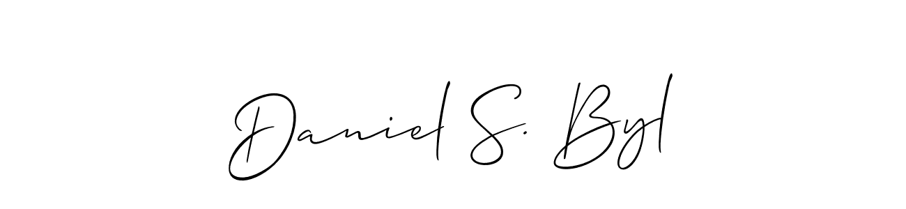 How to make Daniel S. Byl signature? Allison_Script is a professional autograph style. Create handwritten signature for Daniel S. Byl name. Daniel S. Byl signature style 2 images and pictures png