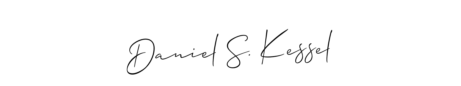 if you are searching for the best signature style for your name Daniel S. Kessel. so please give up your signature search. here we have designed multiple signature styles  using Allison_Script. Daniel S. Kessel signature style 2 images and pictures png