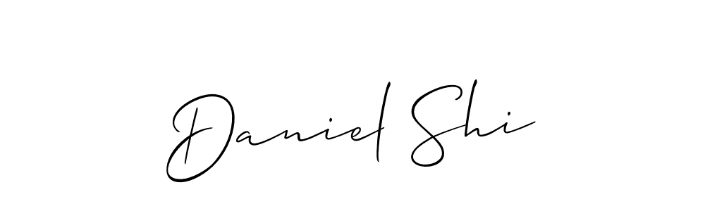 Daniel Shi stylish signature style. Best Handwritten Sign (Allison_Script) for my name. Handwritten Signature Collection Ideas for my name Daniel Shi. Daniel Shi signature style 2 images and pictures png