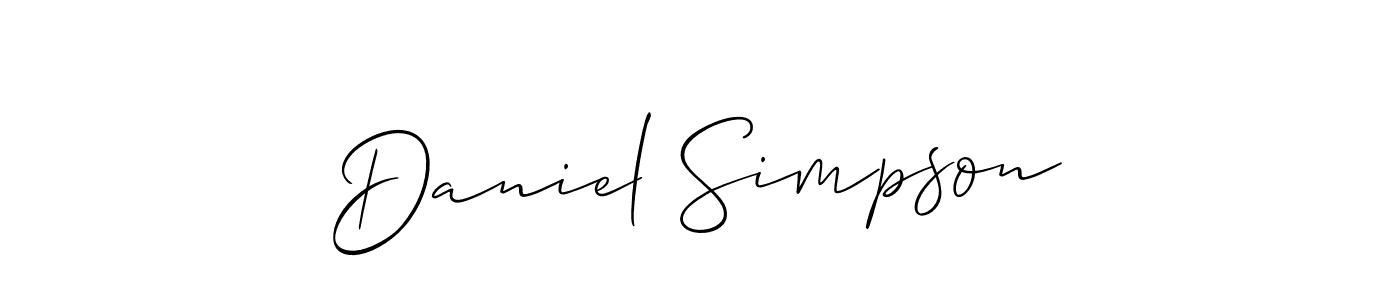 Design your own signature with our free online signature maker. With this signature software, you can create a handwritten (Allison_Script) signature for name Daniel Simpson. Daniel Simpson signature style 2 images and pictures png