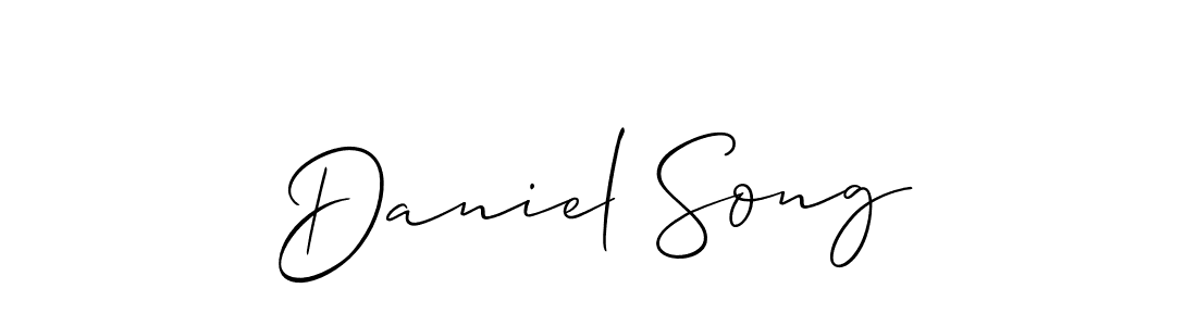 Allison_Script is a professional signature style that is perfect for those who want to add a touch of class to their signature. It is also a great choice for those who want to make their signature more unique. Get Daniel Song name to fancy signature for free. Daniel Song signature style 2 images and pictures png