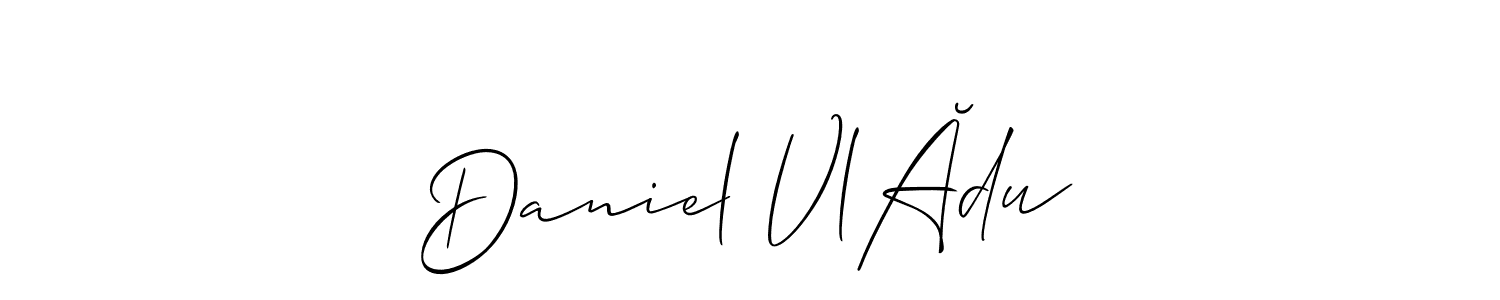 How to make Daniel VlĂduȚ signature? Allison_Script is a professional autograph style. Create handwritten signature for Daniel VlĂduȚ name. Daniel VlĂduȚ signature style 2 images and pictures png