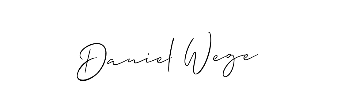 Also You can easily find your signature by using the search form. We will create Daniel Wege name handwritten signature images for you free of cost using Allison_Script sign style. Daniel Wege signature style 2 images and pictures png