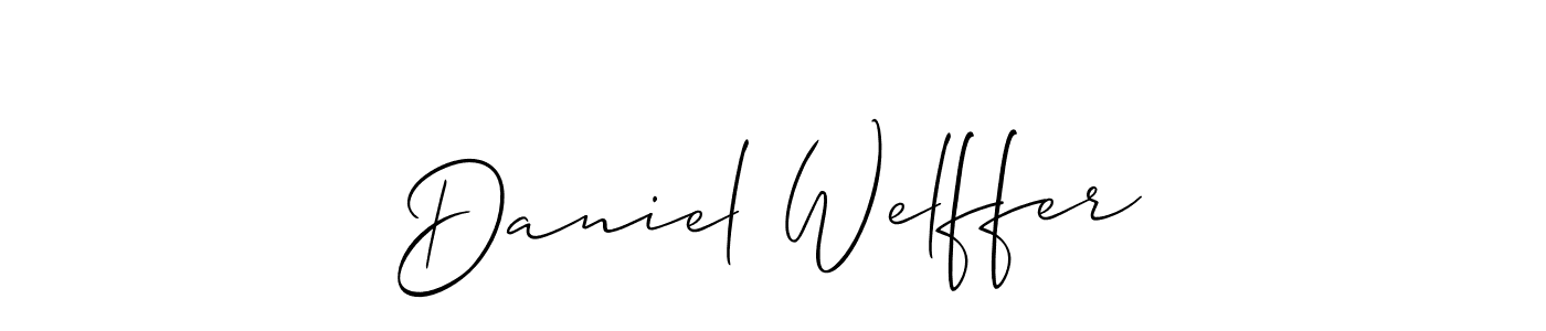 How to make Daniel Welffer signature? Allison_Script is a professional autograph style. Create handwritten signature for Daniel Welffer name. Daniel Welffer signature style 2 images and pictures png