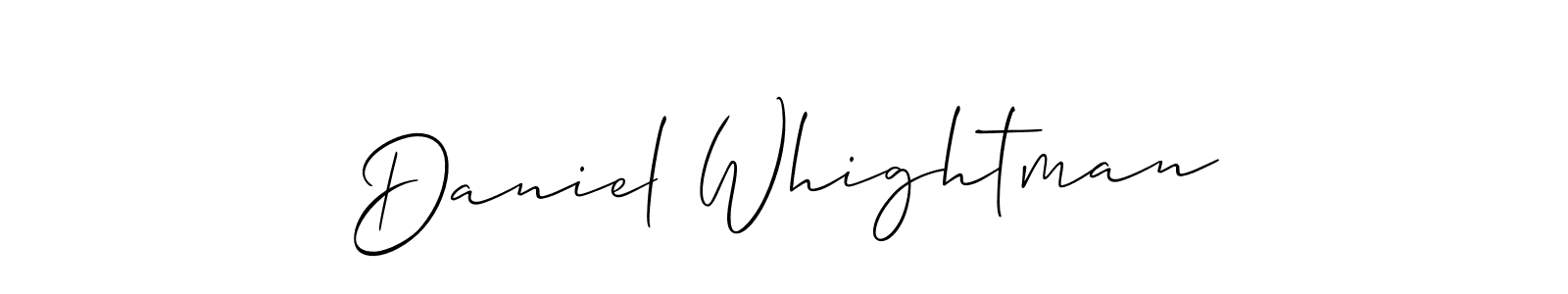 Make a short Daniel Whightman signature style. Manage your documents anywhere anytime using Allison_Script. Create and add eSignatures, submit forms, share and send files easily. Daniel Whightman signature style 2 images and pictures png