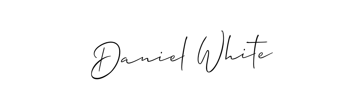The best way (Allison_Script) to make a short signature is to pick only two or three words in your name. The name Daniel White include a total of six letters. For converting this name. Daniel White signature style 2 images and pictures png