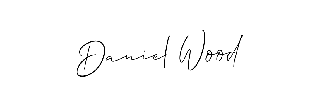 Make a beautiful signature design for name Daniel Wood. With this signature (Allison_Script) style, you can create a handwritten signature for free. Daniel Wood signature style 2 images and pictures png