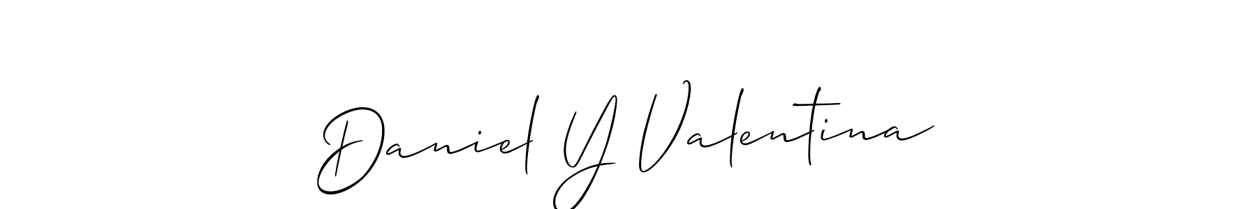 Also You can easily find your signature by using the search form. We will create Daniel Y Valentina name handwritten signature images for you free of cost using Allison_Script sign style. Daniel Y Valentina signature style 2 images and pictures png