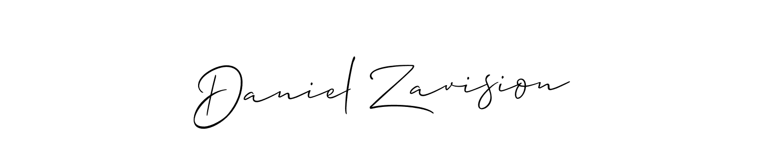 Design your own signature with our free online signature maker. With this signature software, you can create a handwritten (Allison_Script) signature for name Daniel Zavision. Daniel Zavision signature style 2 images and pictures png