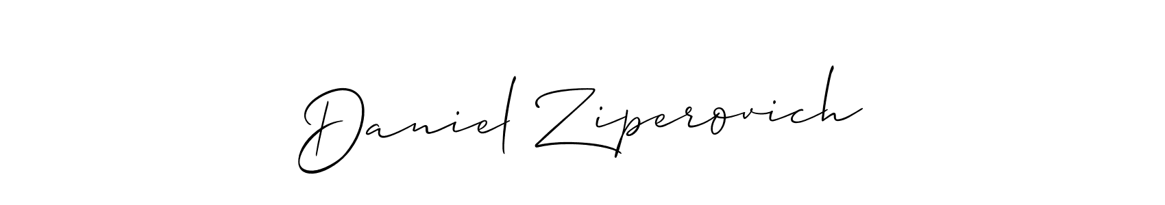 You should practise on your own different ways (Allison_Script) to write your name (Daniel Ziperovich) in signature. don't let someone else do it for you. Daniel Ziperovich signature style 2 images and pictures png