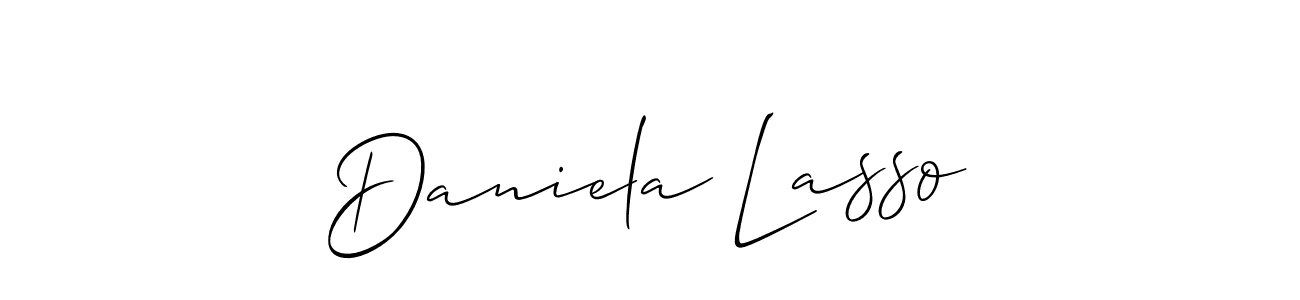 Check out images of Autograph of Daniela Lasso name. Actor Daniela Lasso Signature Style. Allison_Script is a professional sign style online. Daniela Lasso signature style 2 images and pictures png