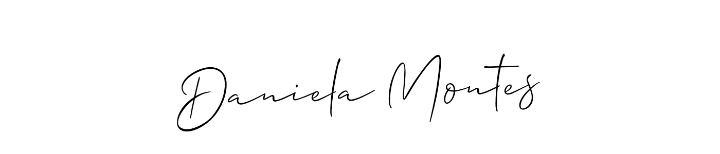 Also You can easily find your signature by using the search form. We will create Daniela Montes name handwritten signature images for you free of cost using Allison_Script sign style. Daniela Montes signature style 2 images and pictures png