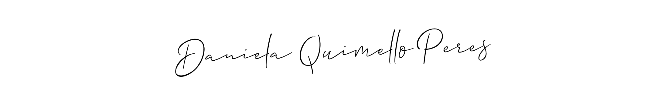 You should practise on your own different ways (Allison_Script) to write your name (Daniela Quimello Peres) in signature. don't let someone else do it for you. Daniela Quimello Peres signature style 2 images and pictures png