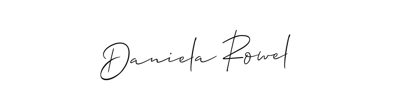 How to Draw Daniela Rowel signature style? Allison_Script is a latest design signature styles for name Daniela Rowel. Daniela Rowel signature style 2 images and pictures png