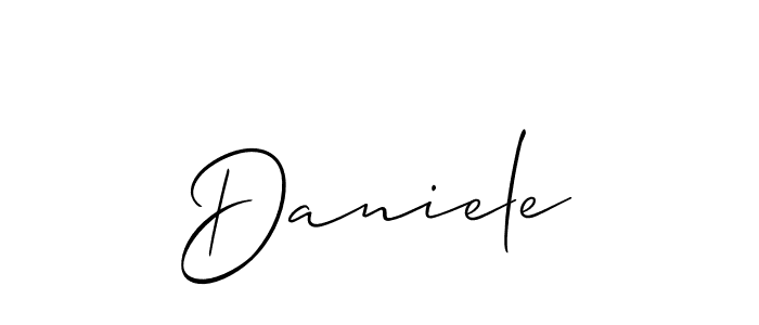 How to make Daniele signature? Allison_Script is a professional autograph style. Create handwritten signature for Daniele name. Daniele signature style 2 images and pictures png