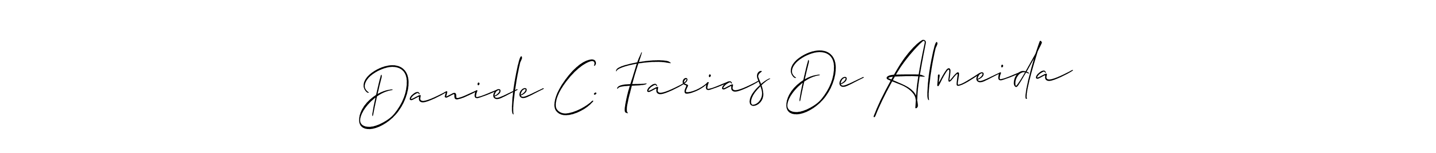 Create a beautiful signature design for name Daniele C. Farias De Almeida. With this signature (Allison_Script) fonts, you can make a handwritten signature for free. Daniele C. Farias De Almeida signature style 2 images and pictures png
