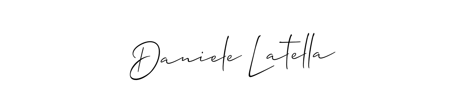 This is the best signature style for the Daniele Latella name. Also you like these signature font (Allison_Script). Mix name signature. Daniele Latella signature style 2 images and pictures png