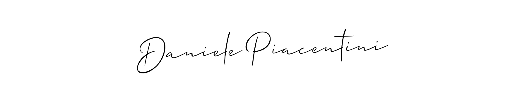 It looks lik you need a new signature style for name Daniele Piacentini. Design unique handwritten (Allison_Script) signature with our free signature maker in just a few clicks. Daniele Piacentini signature style 2 images and pictures png