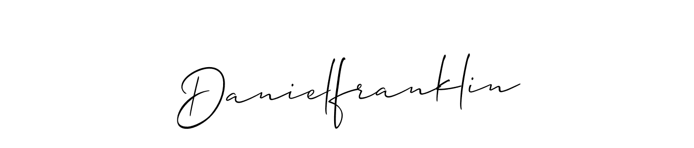 Danielfranklin stylish signature style. Best Handwritten Sign (Allison_Script) for my name. Handwritten Signature Collection Ideas for my name Danielfranklin. Danielfranklin signature style 2 images and pictures png