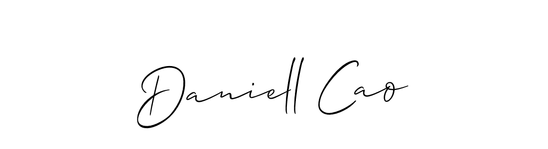 How to Draw Daniell Cao signature style? Allison_Script is a latest design signature styles for name Daniell Cao. Daniell Cao signature style 2 images and pictures png