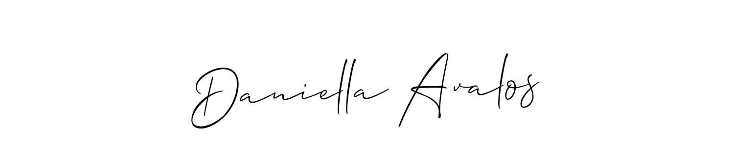 Also You can easily find your signature by using the search form. We will create Daniella Avalos name handwritten signature images for you free of cost using Allison_Script sign style. Daniella Avalos signature style 2 images and pictures png